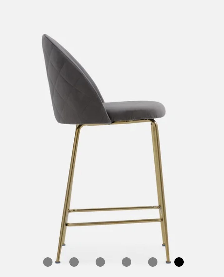 Structube Polly Velvet Counter Stool (Set of 2) - photo 2