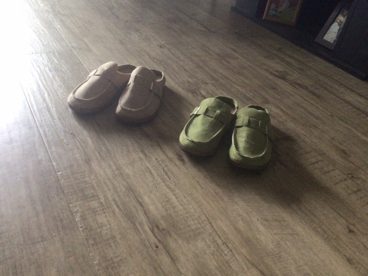 2 pairs slip on loafers