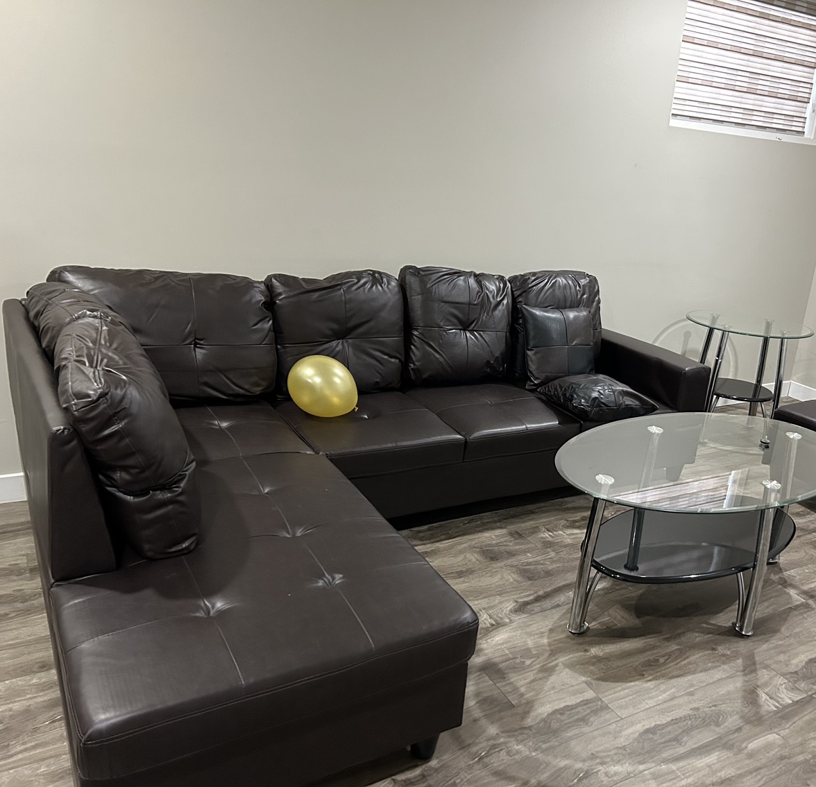 Brand new sofa , coffee and two side table tv table