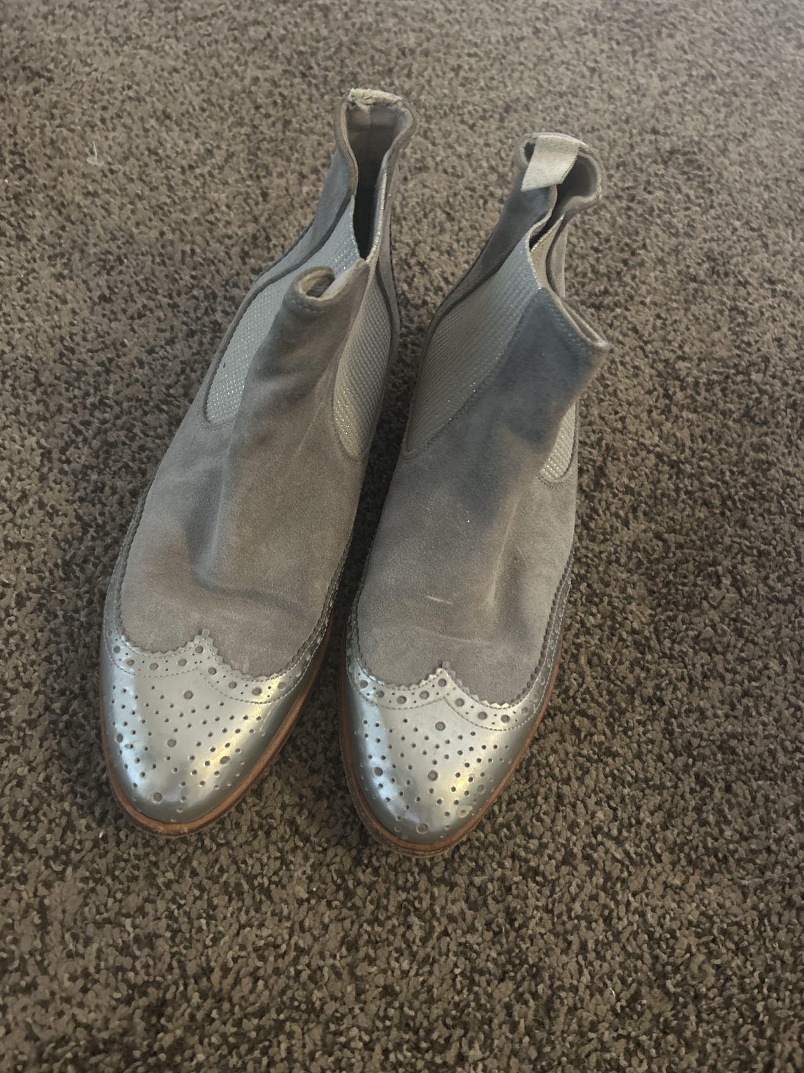 Boots…ankle silver..