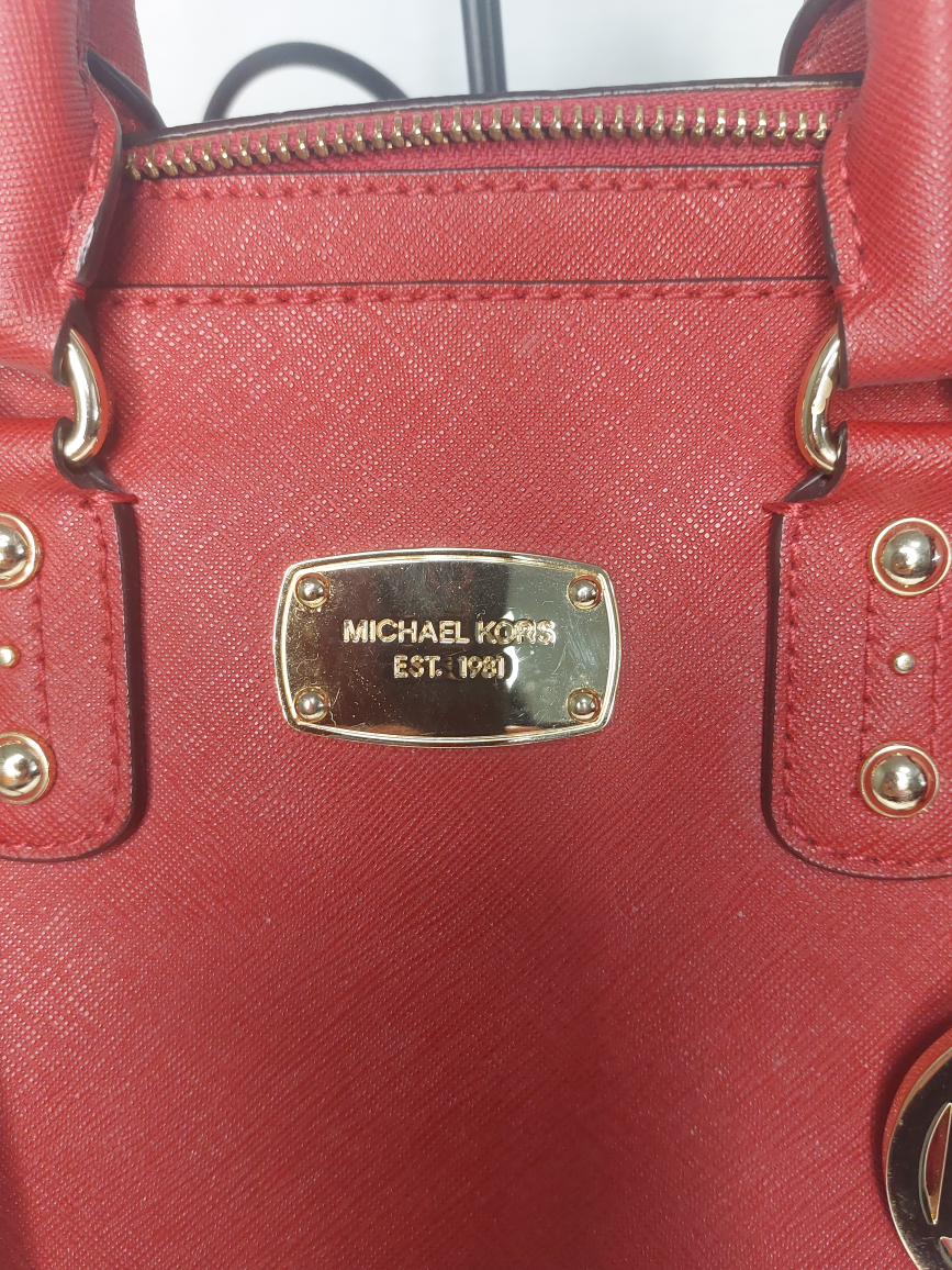 Michael Kors red leather sachal handbag - photo 3