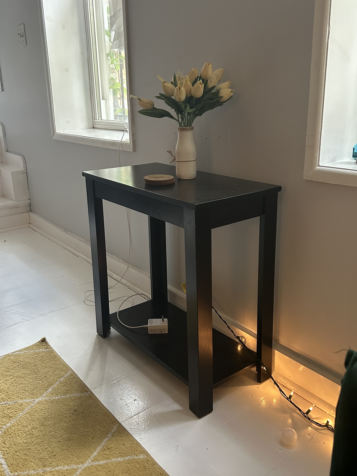 Black end table