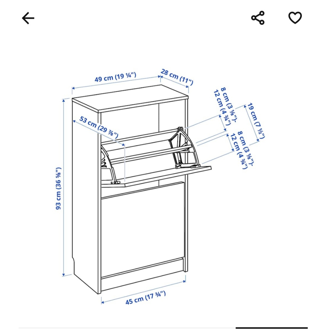 Ikea BISSA Shoe cabinet - photo 4