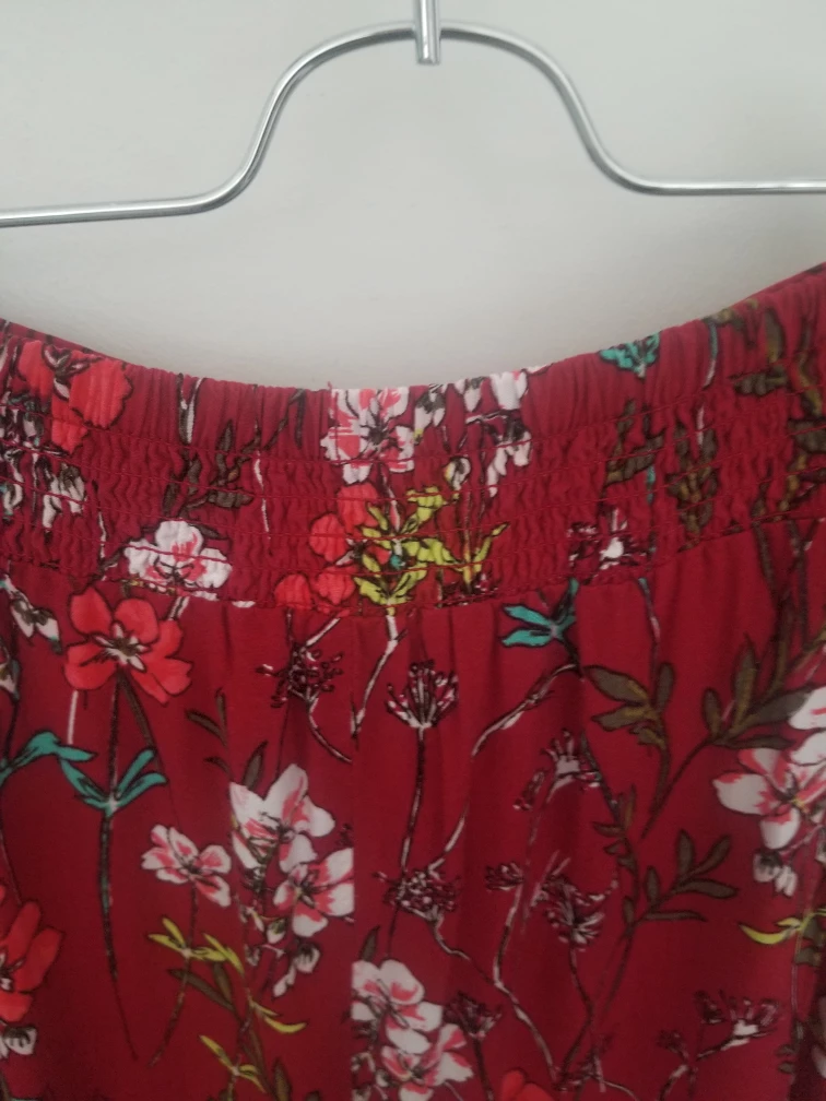 EXPRESS Button Front Floral Print Boho Maxi Skirt image indicator(9)