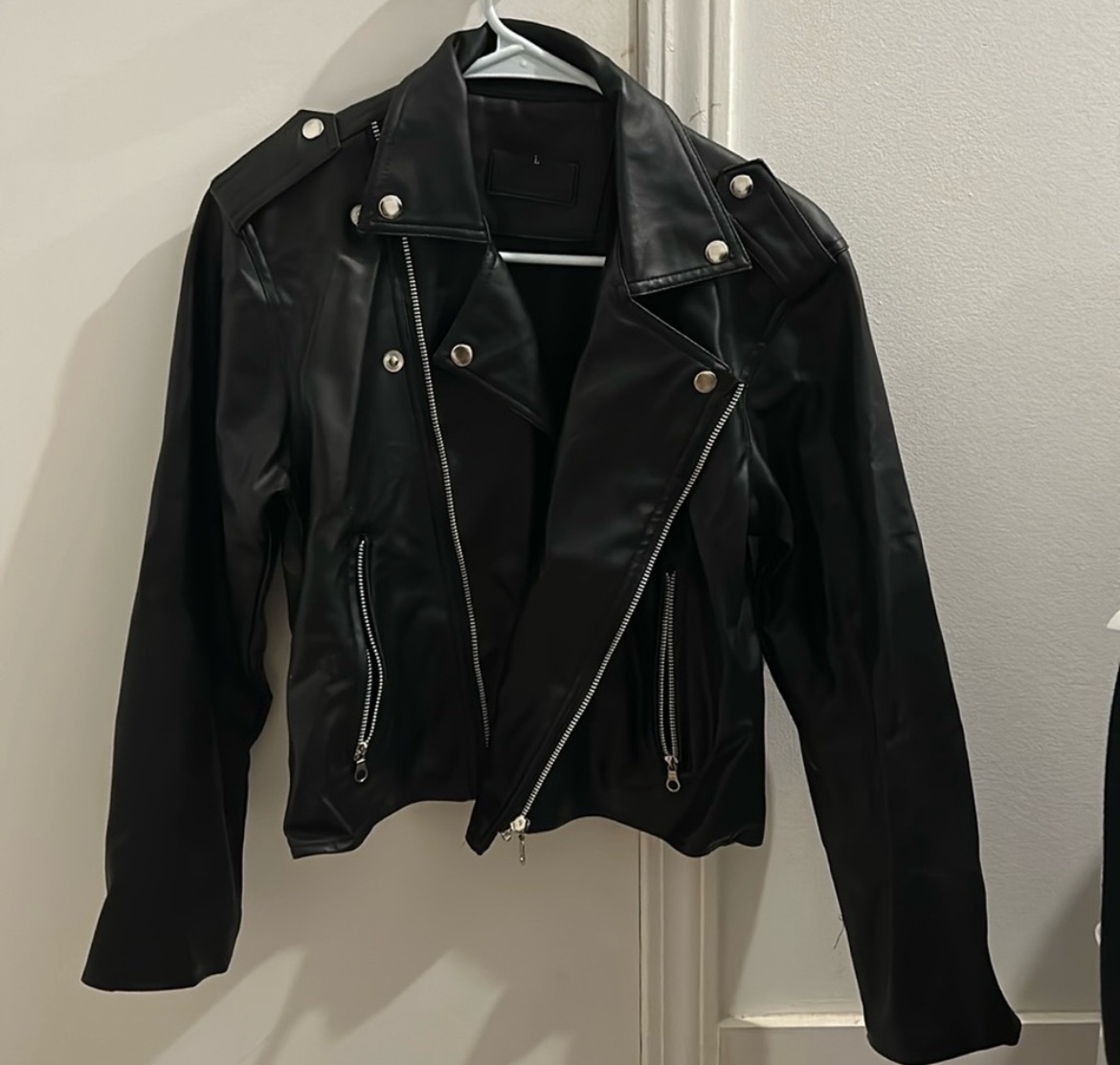 Black leather jacket