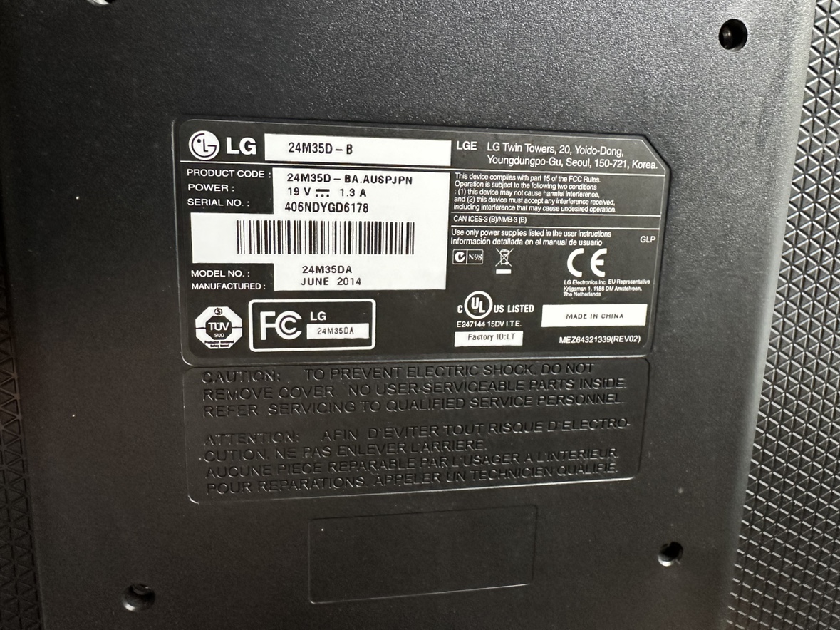 LG 24” LCD Monitor (Original Price $150) - photo 2