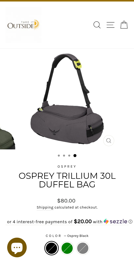 Osprey Trillium Duffle 30L thumbnail