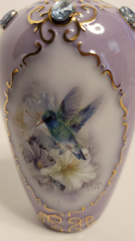 Miniature Vase, 5" with Hummingbird motif - photo 3