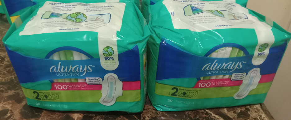 2 packs of Always size 2 long super pads(20 pads per pack) thumbnail