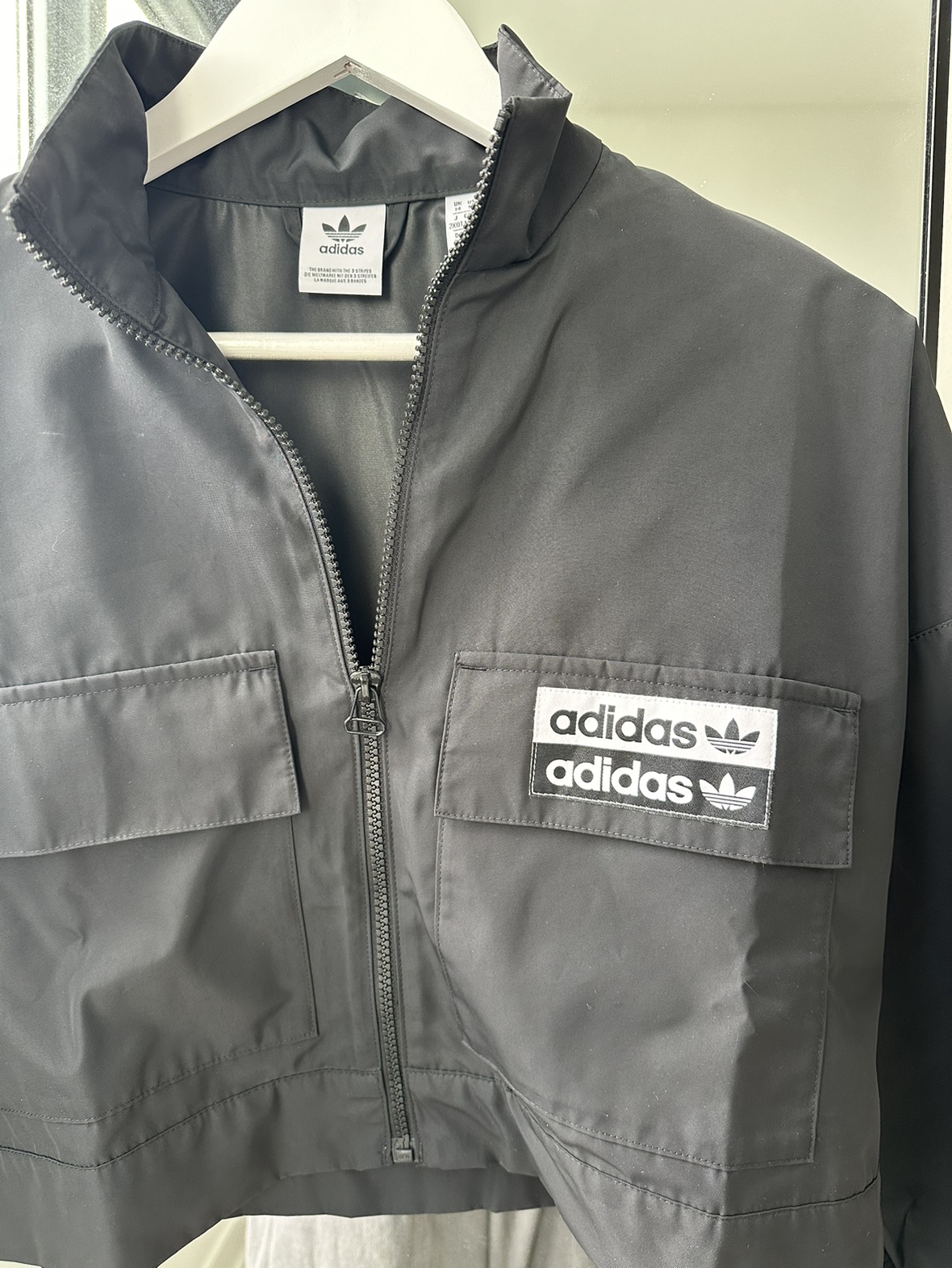 Black Adidas Cropped Boxy Jacket - photo 4