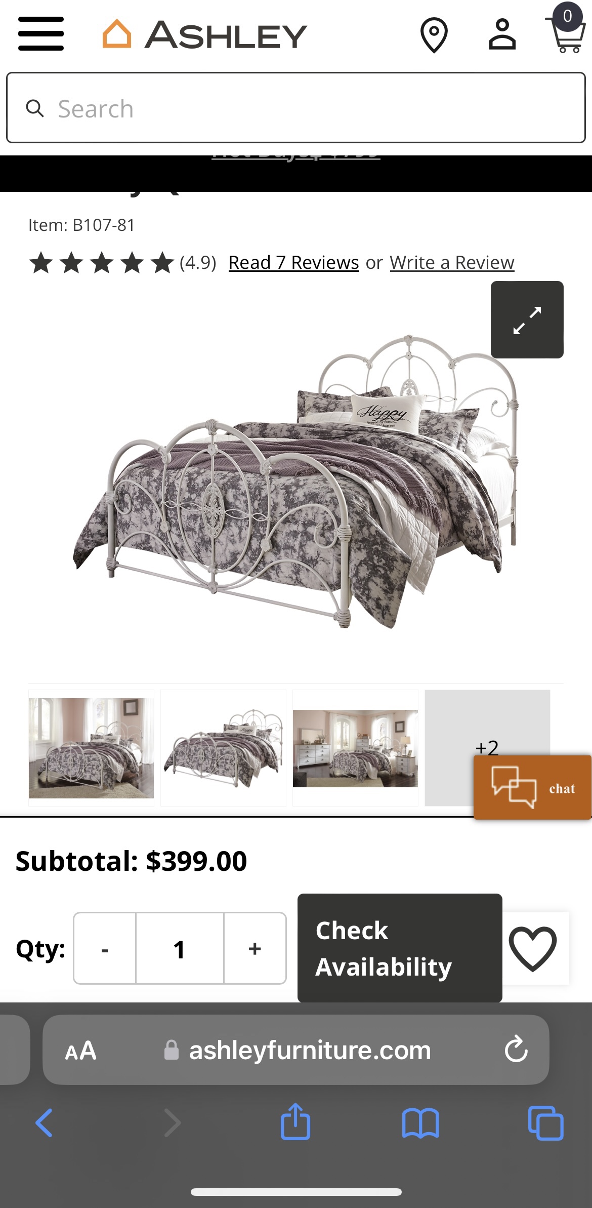 Ashley furniture metal bed frame - photo 2
