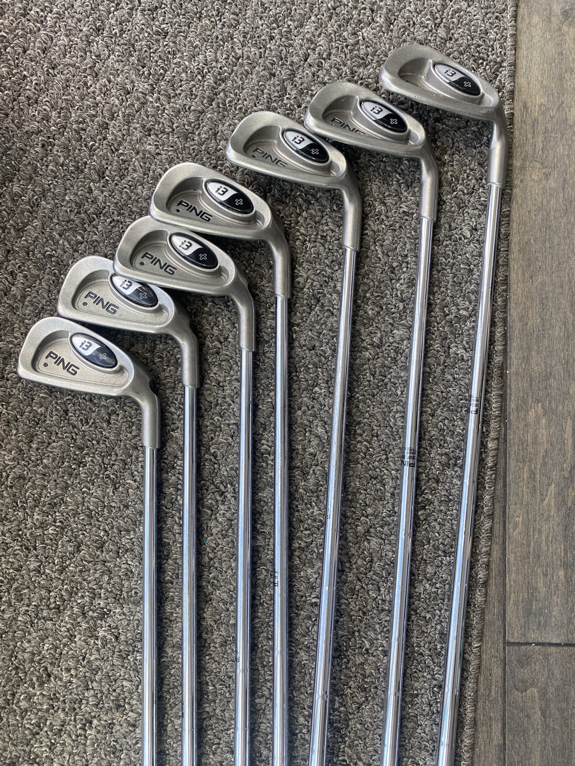 Ping i3 + Plus Iron Set 3-9 Black Dot Regular Steel RH