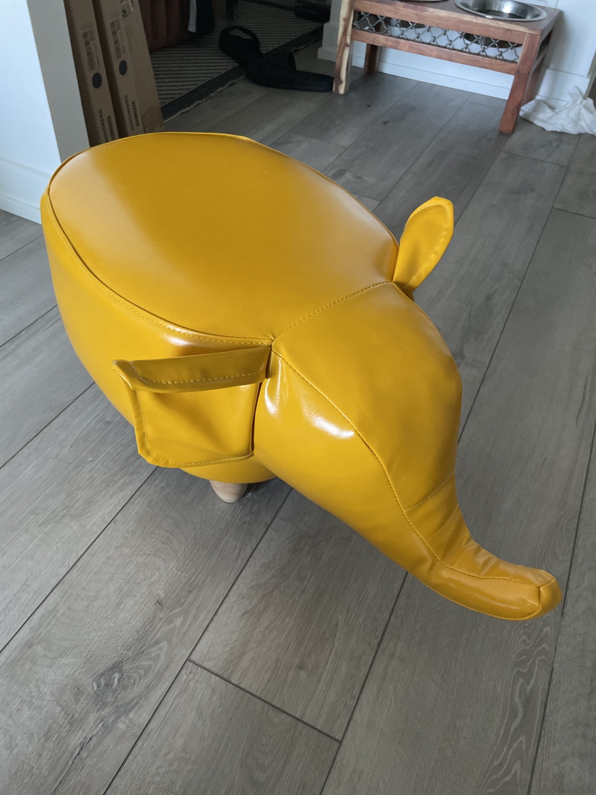 Yellow Elephant Foot Stool
