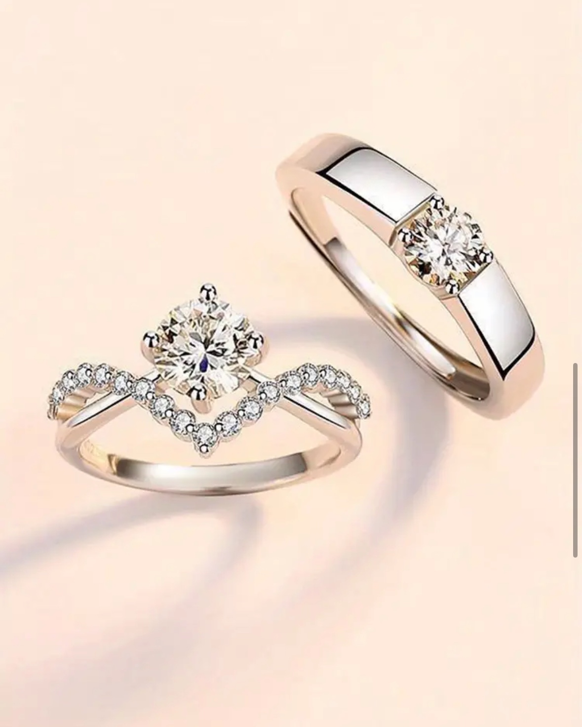 14 k plated ring set