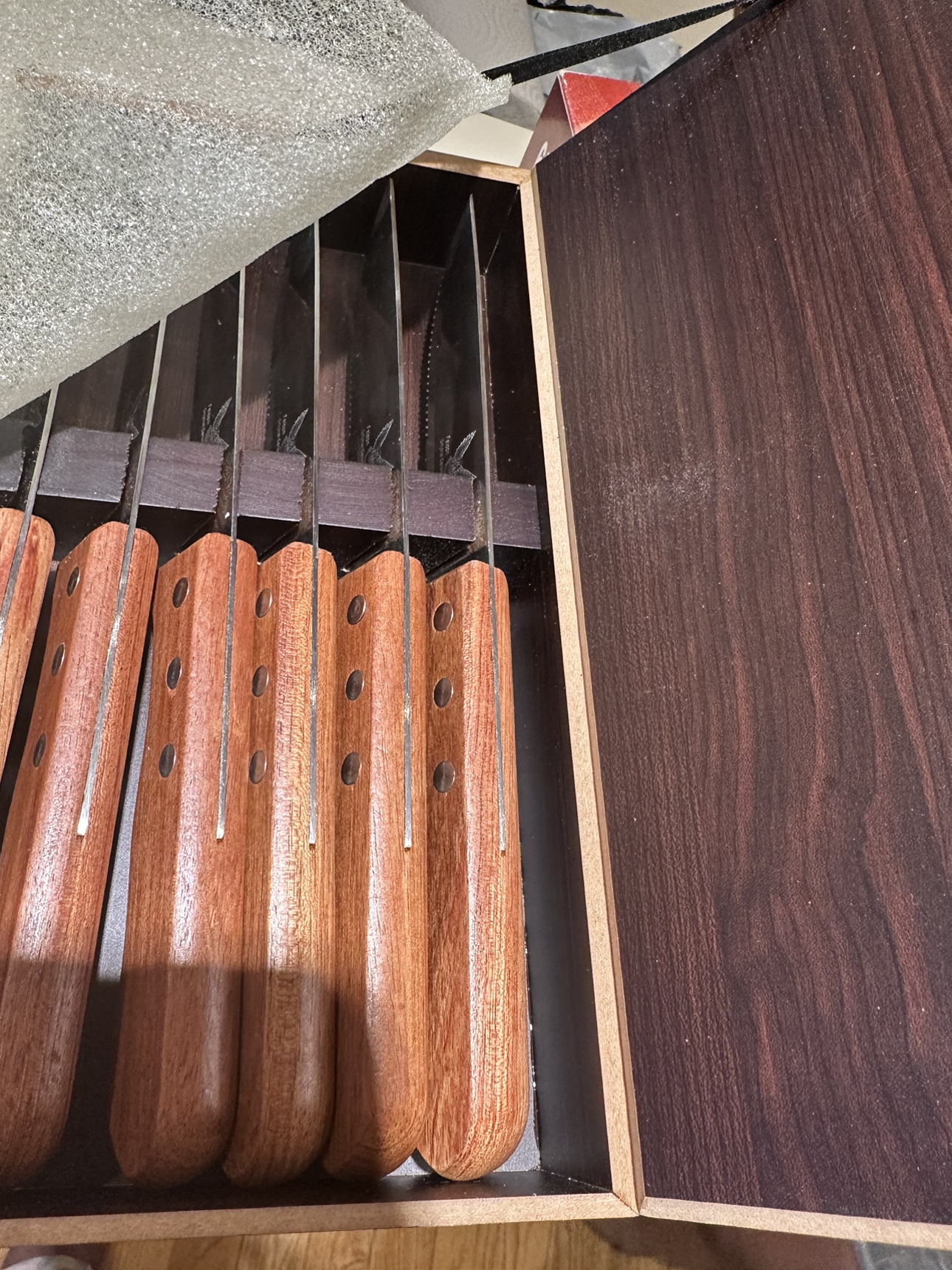 Brand new knife set in wooden box - photo 3