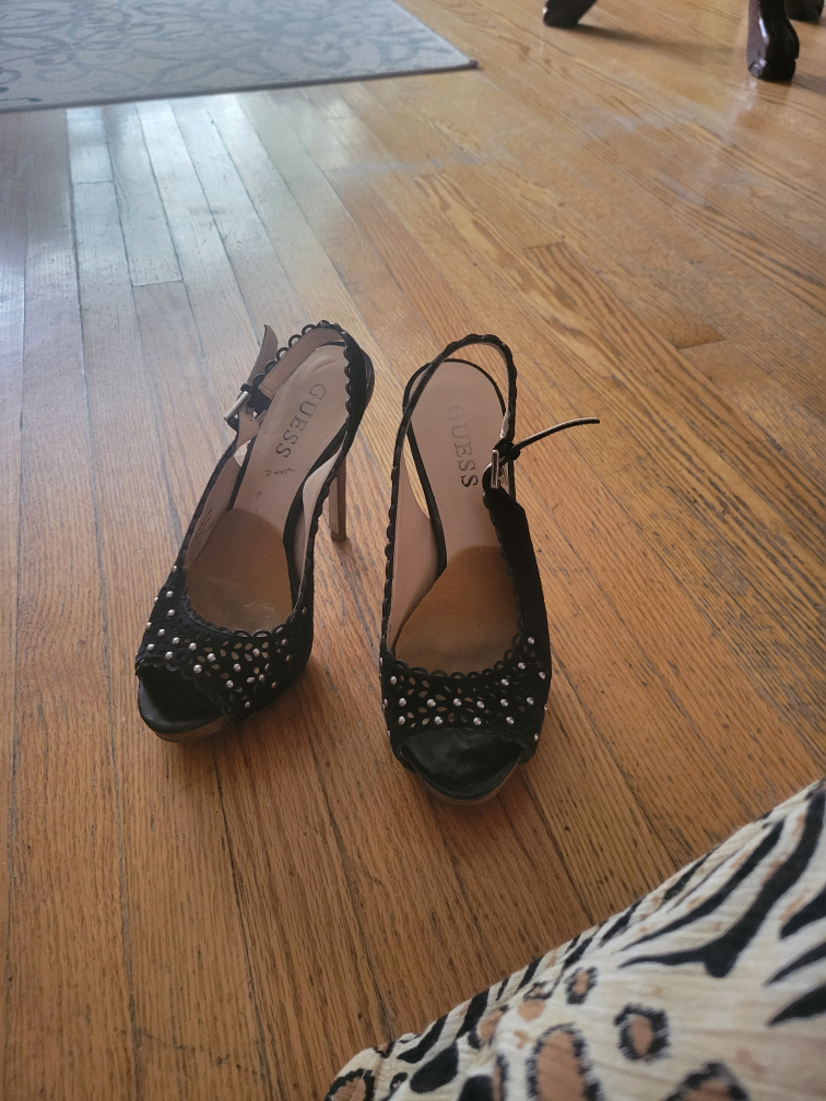 high heel suede black beautiful design shoes - photo 2