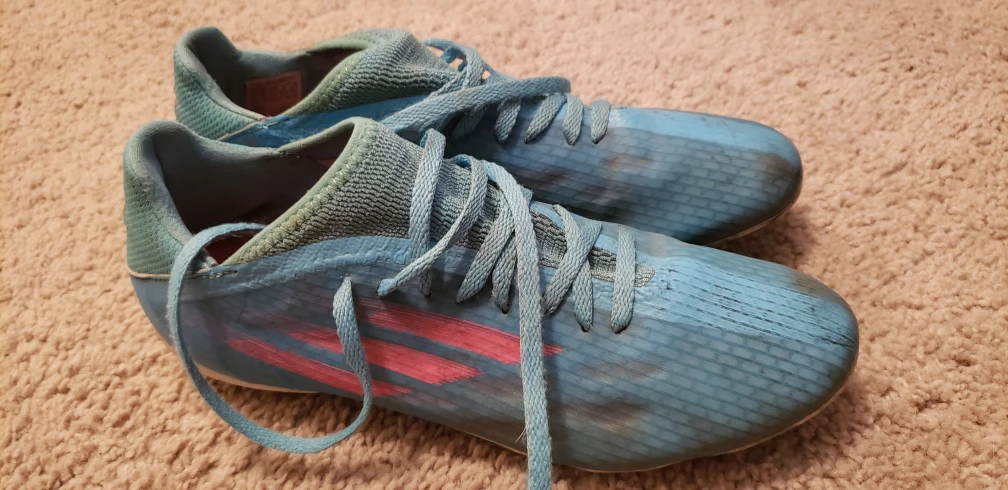 soccer cleats (blue and pink) thumbnail