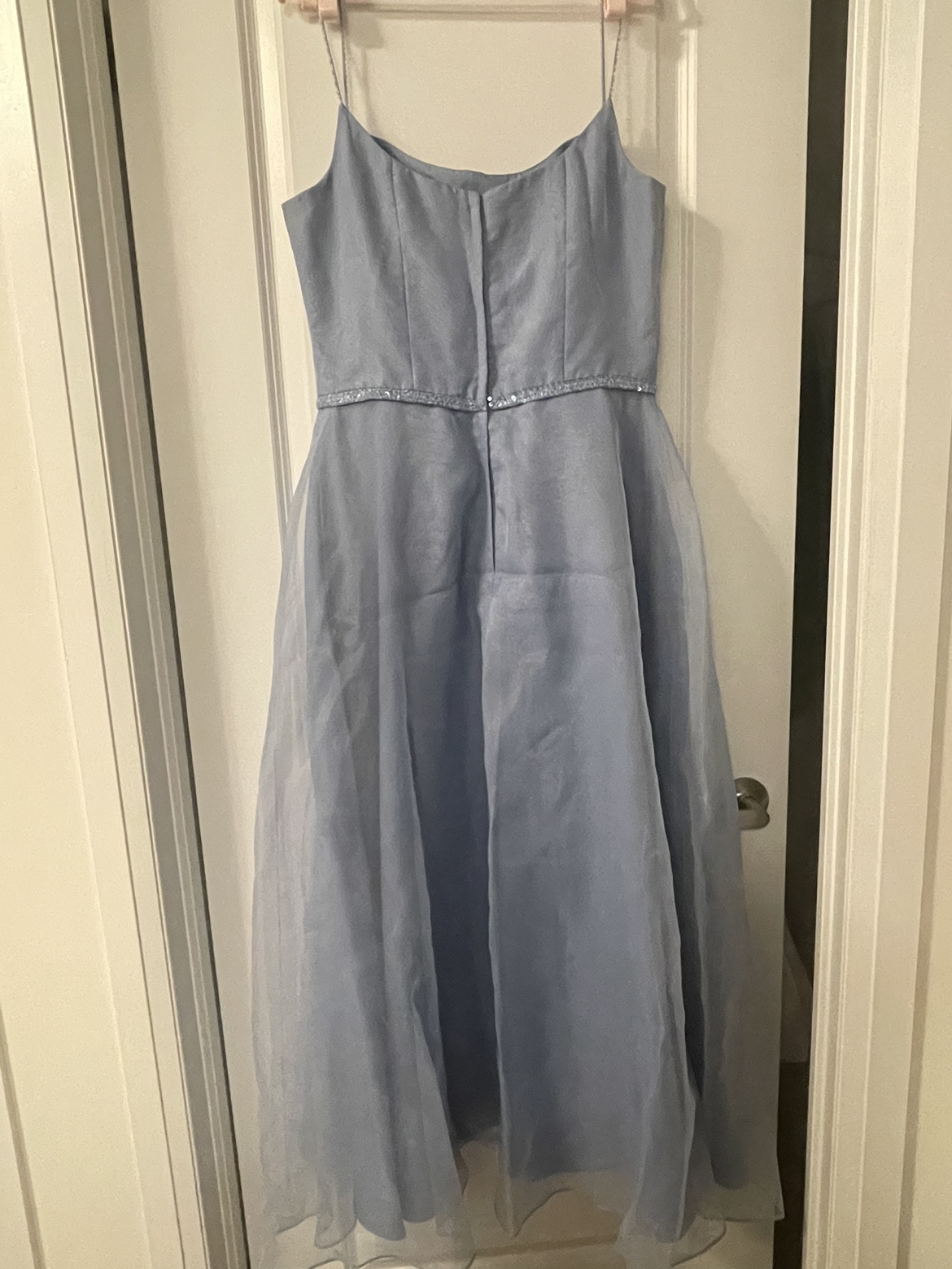 Morilee light blue dress with shawl - photo 4