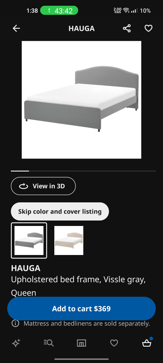 moving out - IKEA queen size bed frame for sale - photo 4
