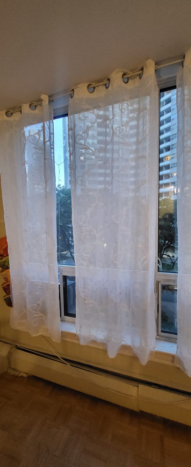 White curtains