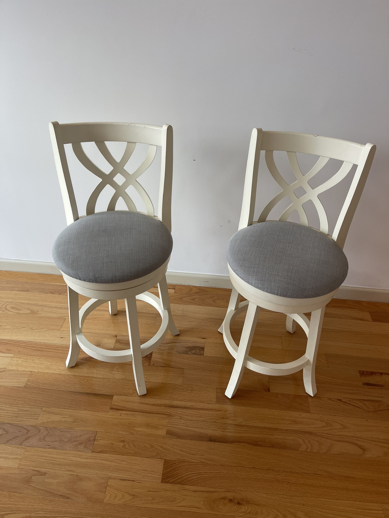SET OF TWO swivel stool chairs