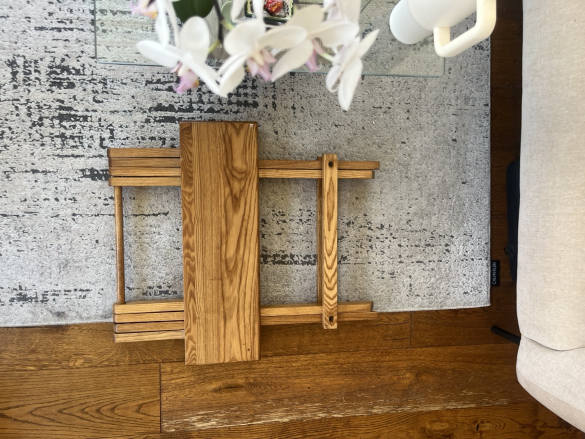 Foldable Solid Wood Tables (2 — $45 each or both $70) - photo 3