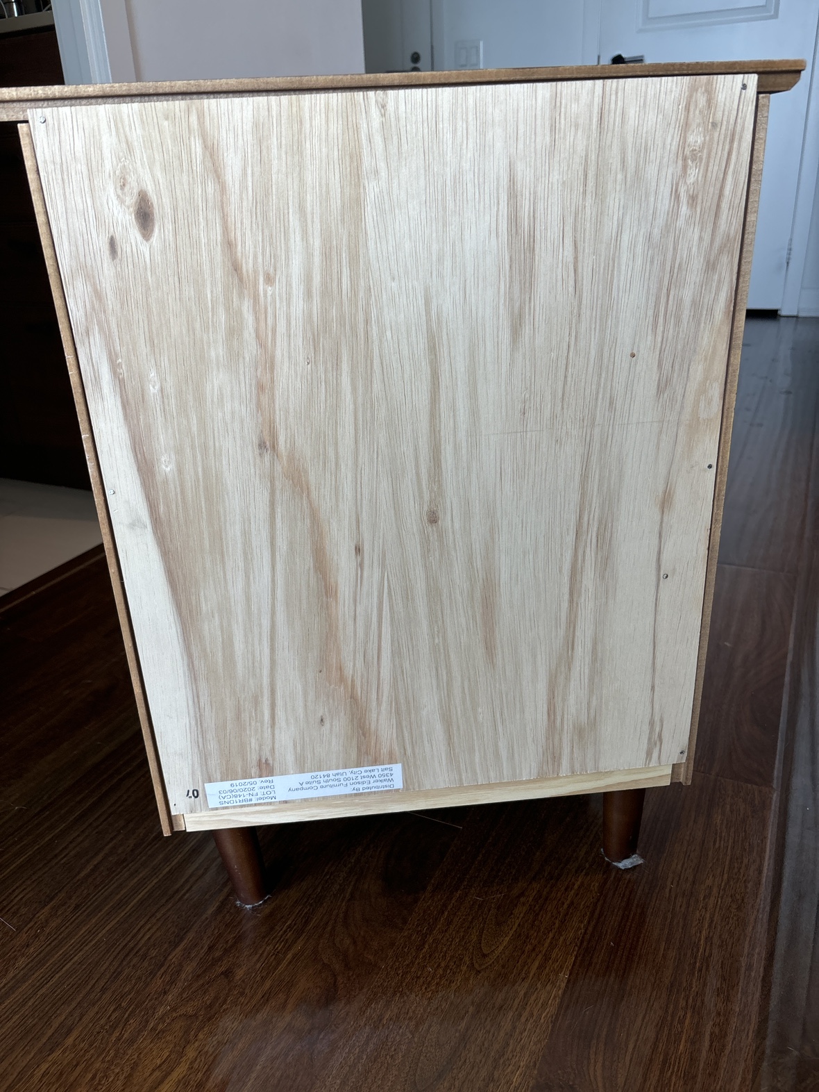Brown wood bedside table - PICK UP ONLY - photo 4