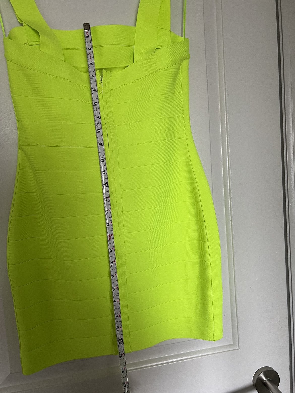 Neon yellow bandage dress Susan Monaco image indicator(6)