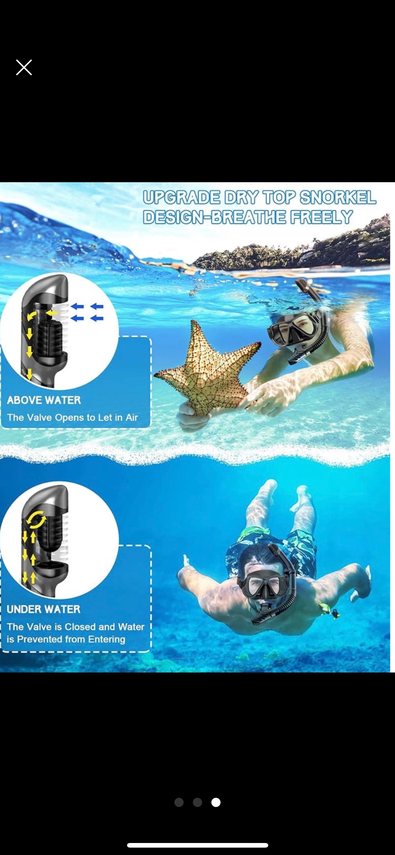 Kekilo silicone snorkel mask, adults - photo 3