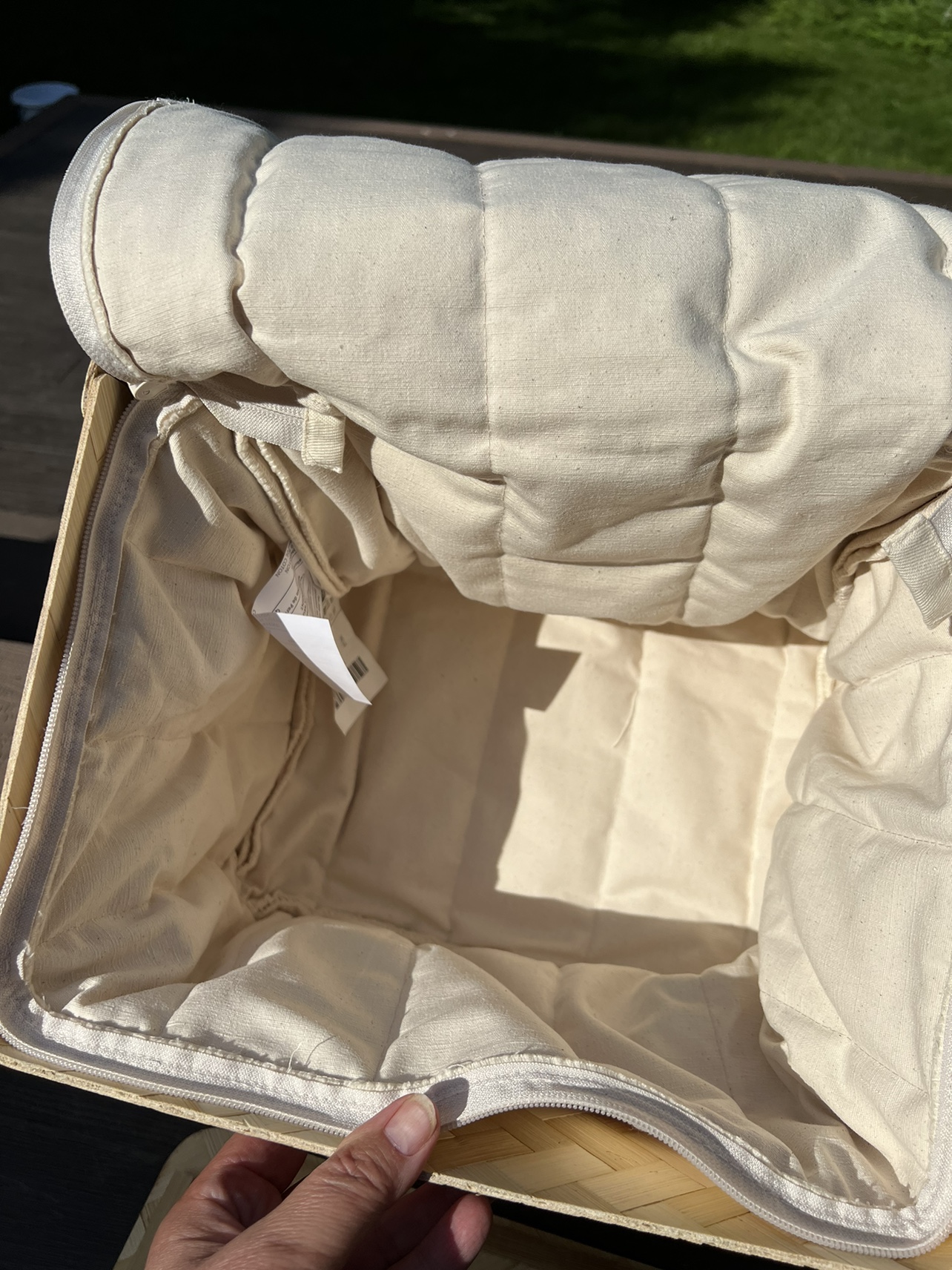 💘 IKEA Ltd Edition Bamboo Picnic Basket w/liner image indicator(3)