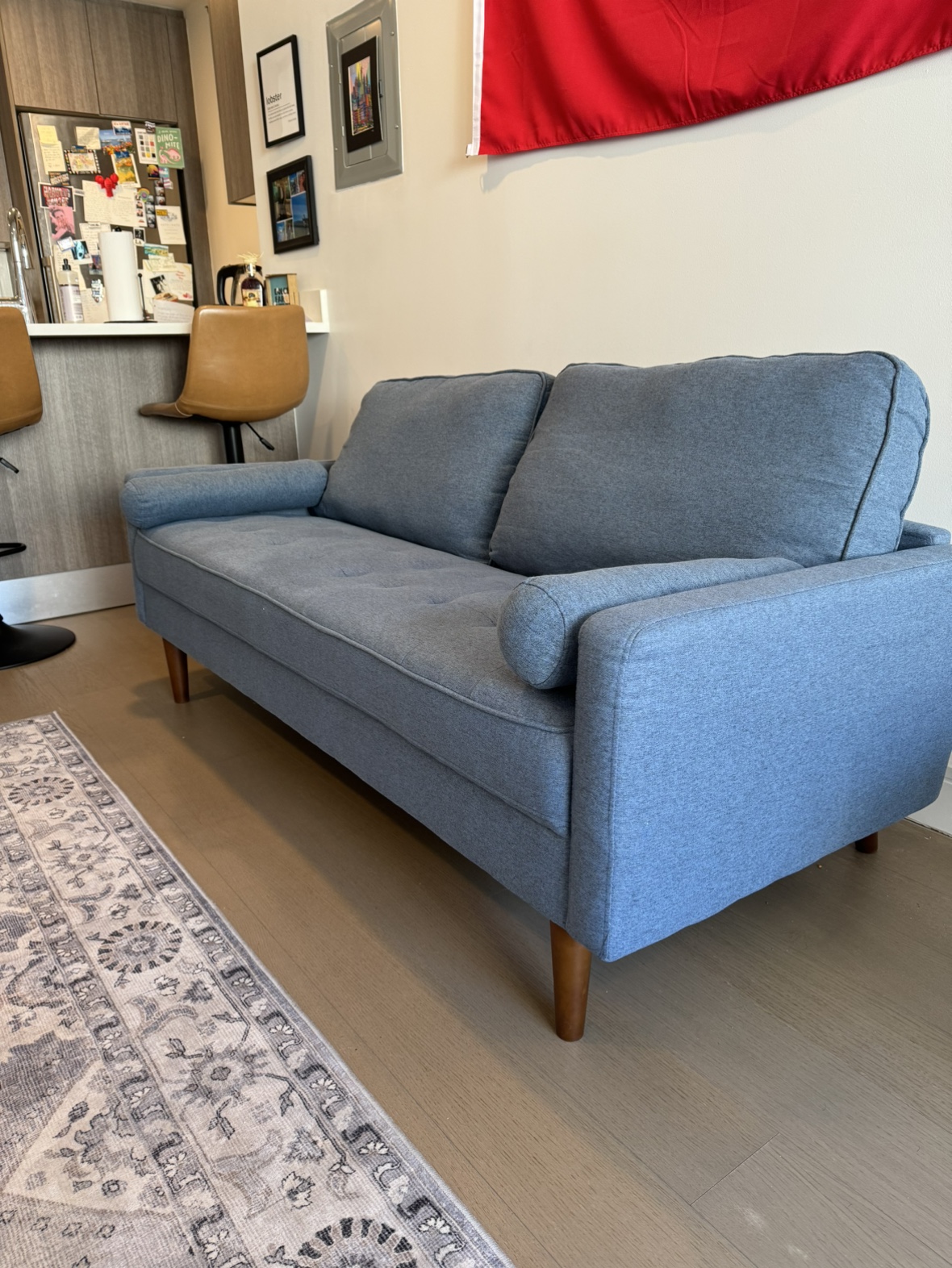 68 inch mid century modern sofa - photo 2