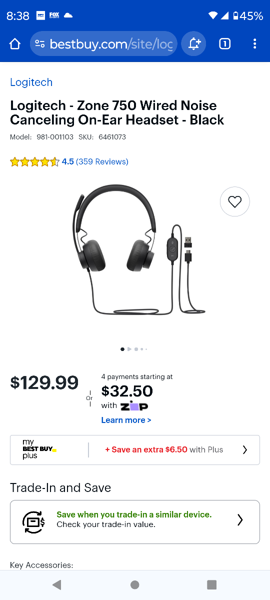 Logitech Zone 750 Wired Headphones - photo 3