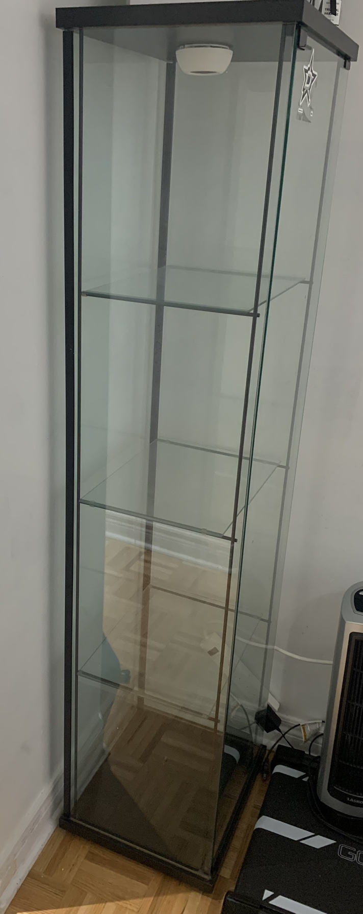 Glass Curio Cabinet with light