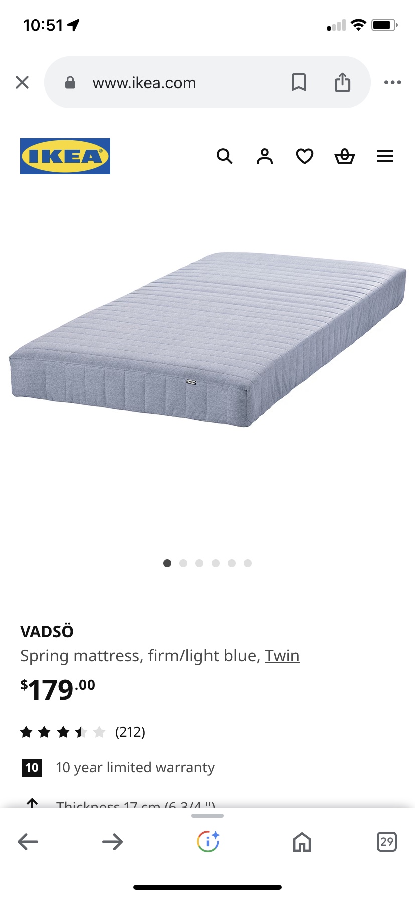 twin bed frame & mattress - photo 2