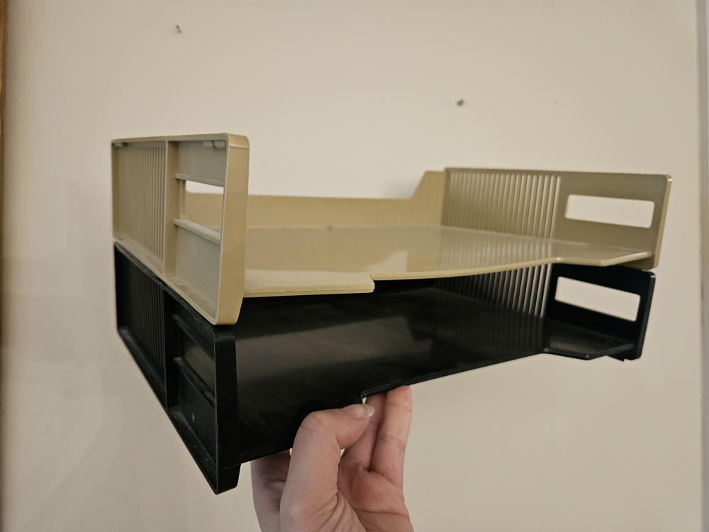 FREE stackable plastic desk shelves 2pc