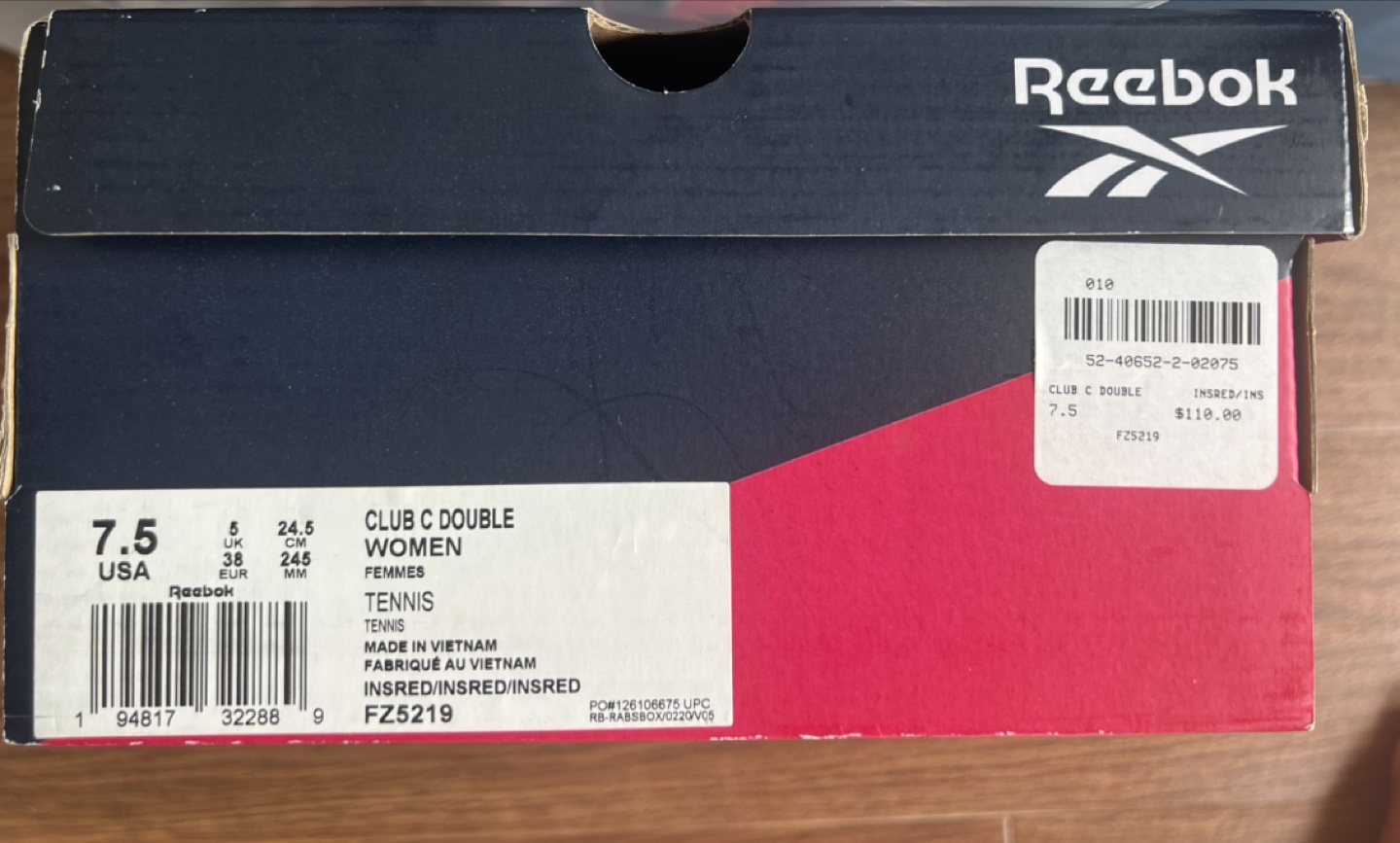 All red Club C double woman’s reeboks - photo 3