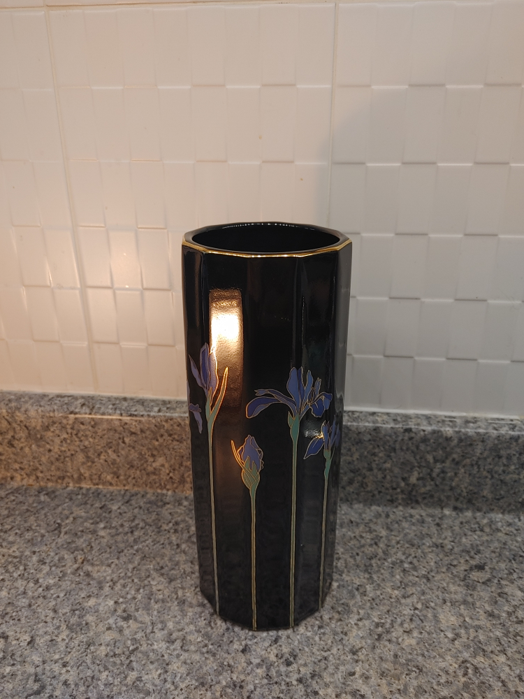 Vintage Blue Iris Otagiri, Japan made Vase