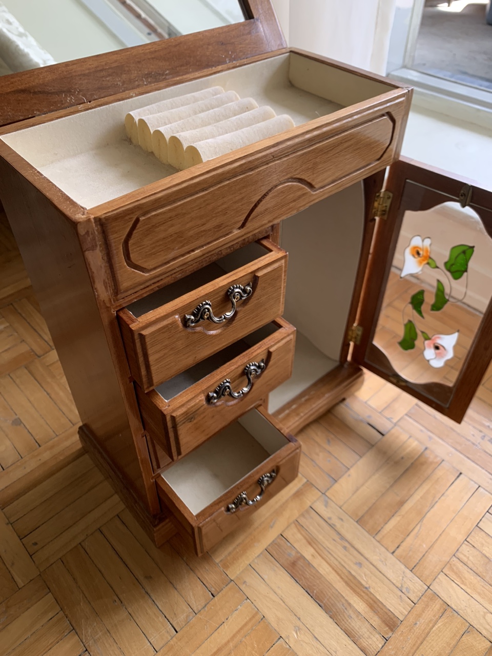 Vintage wooden jewelry box - photo 2