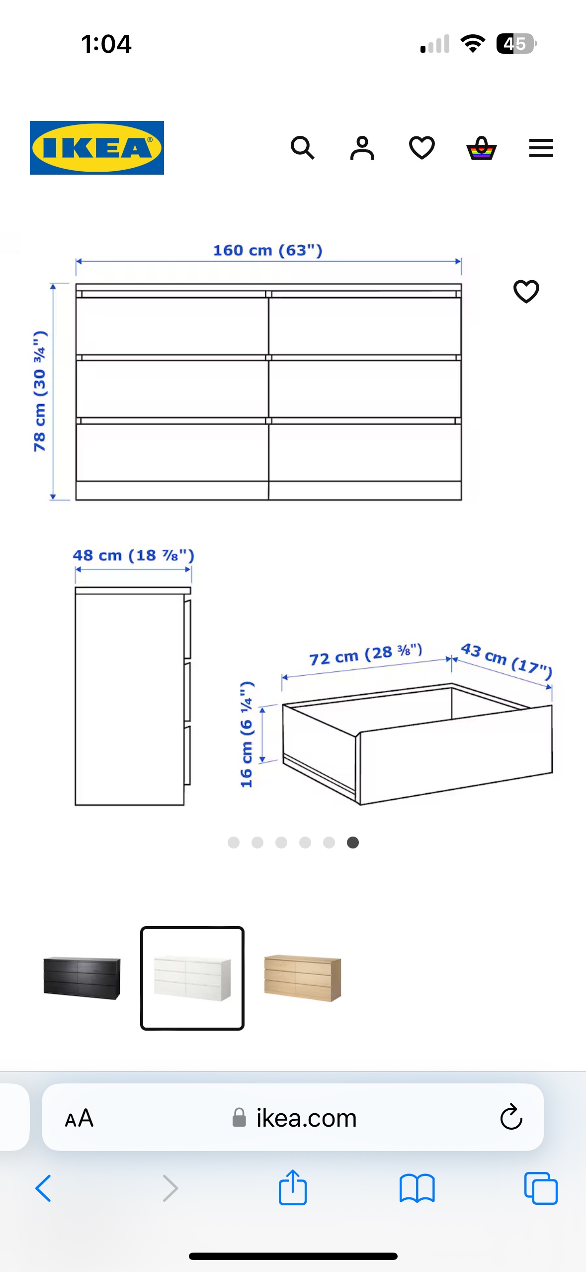 Ikea Malm 6 drawer dresser - photo 5