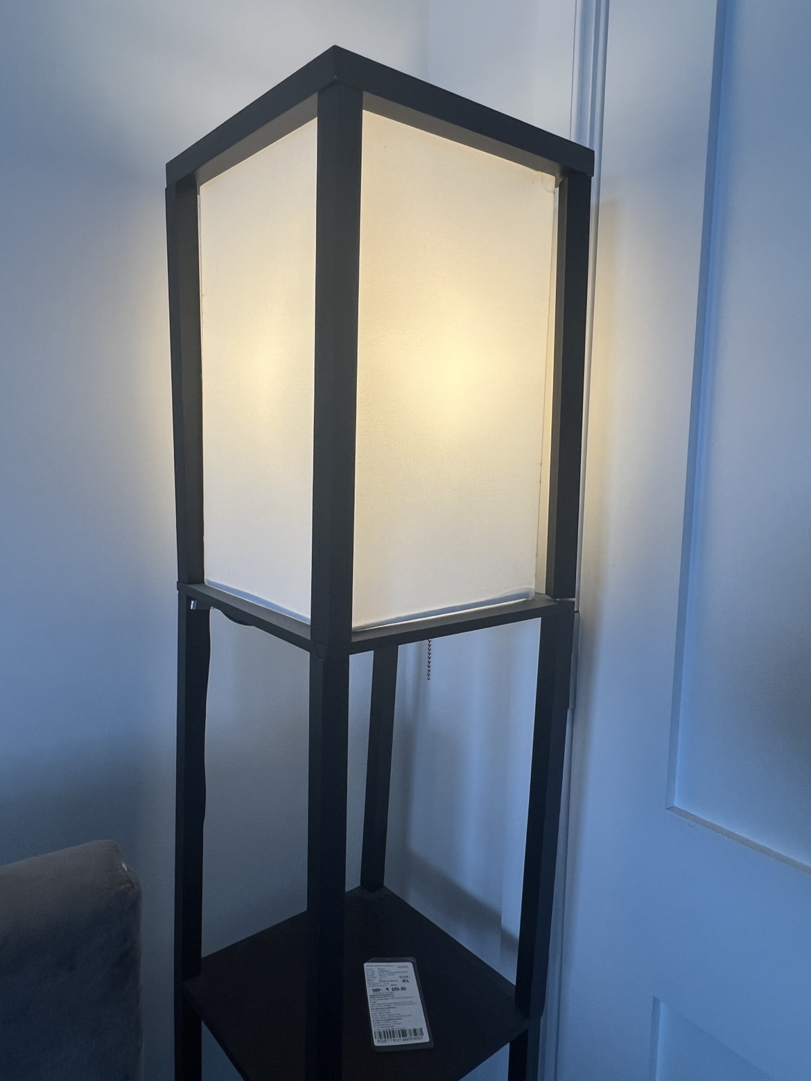 Night lamp with side table