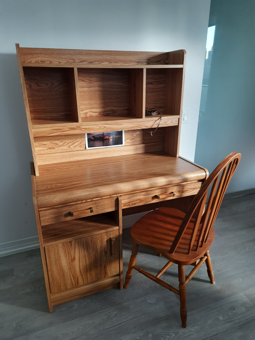 Wooden separable study desk and chair thumbnail