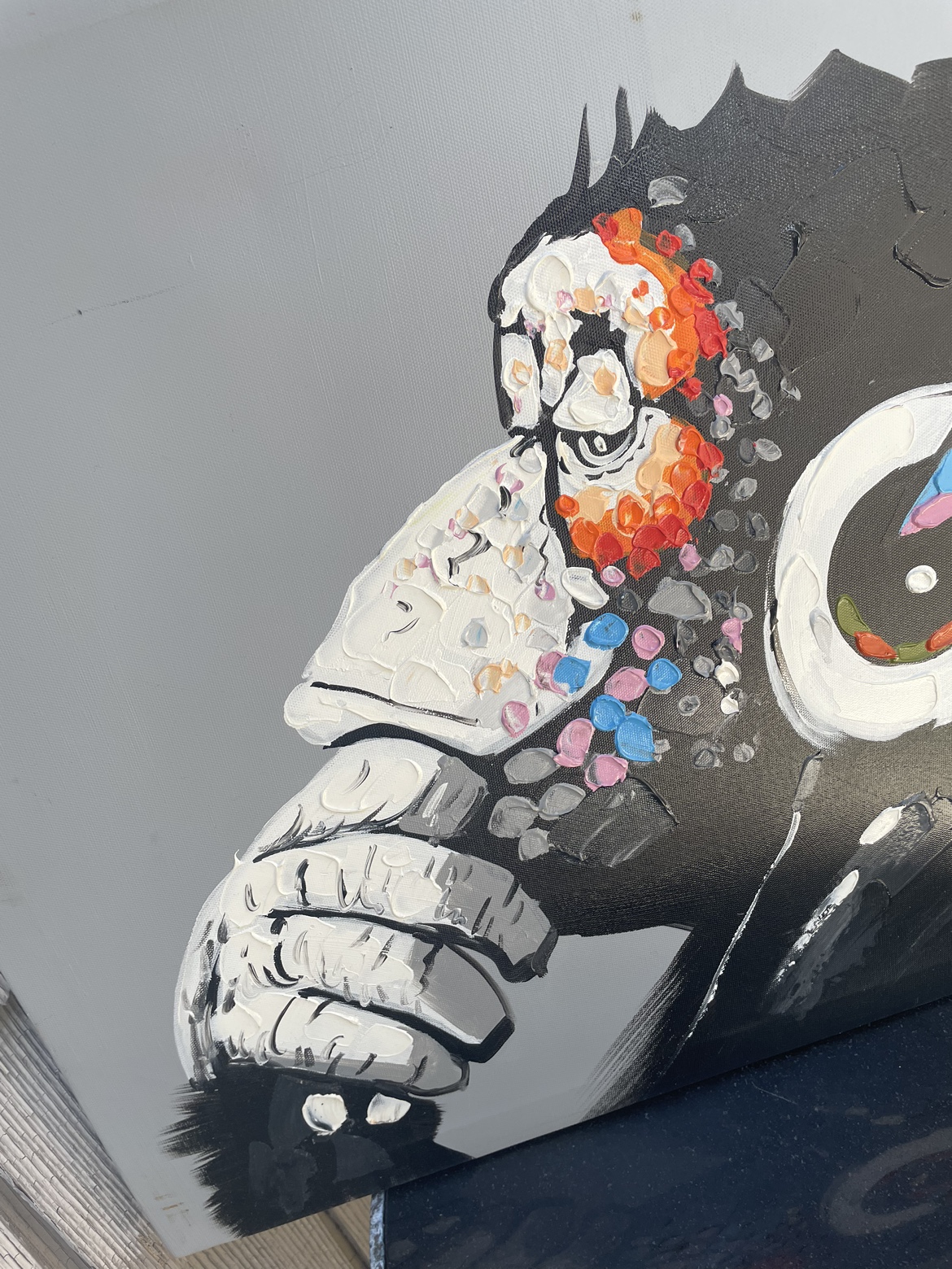 Graffiti Street Art urban DJ orangutan canvas painting image indicator(3)