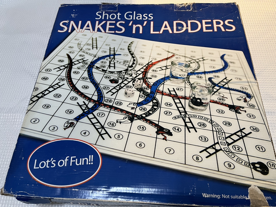 Shot Glass Snakes n Ladders Game