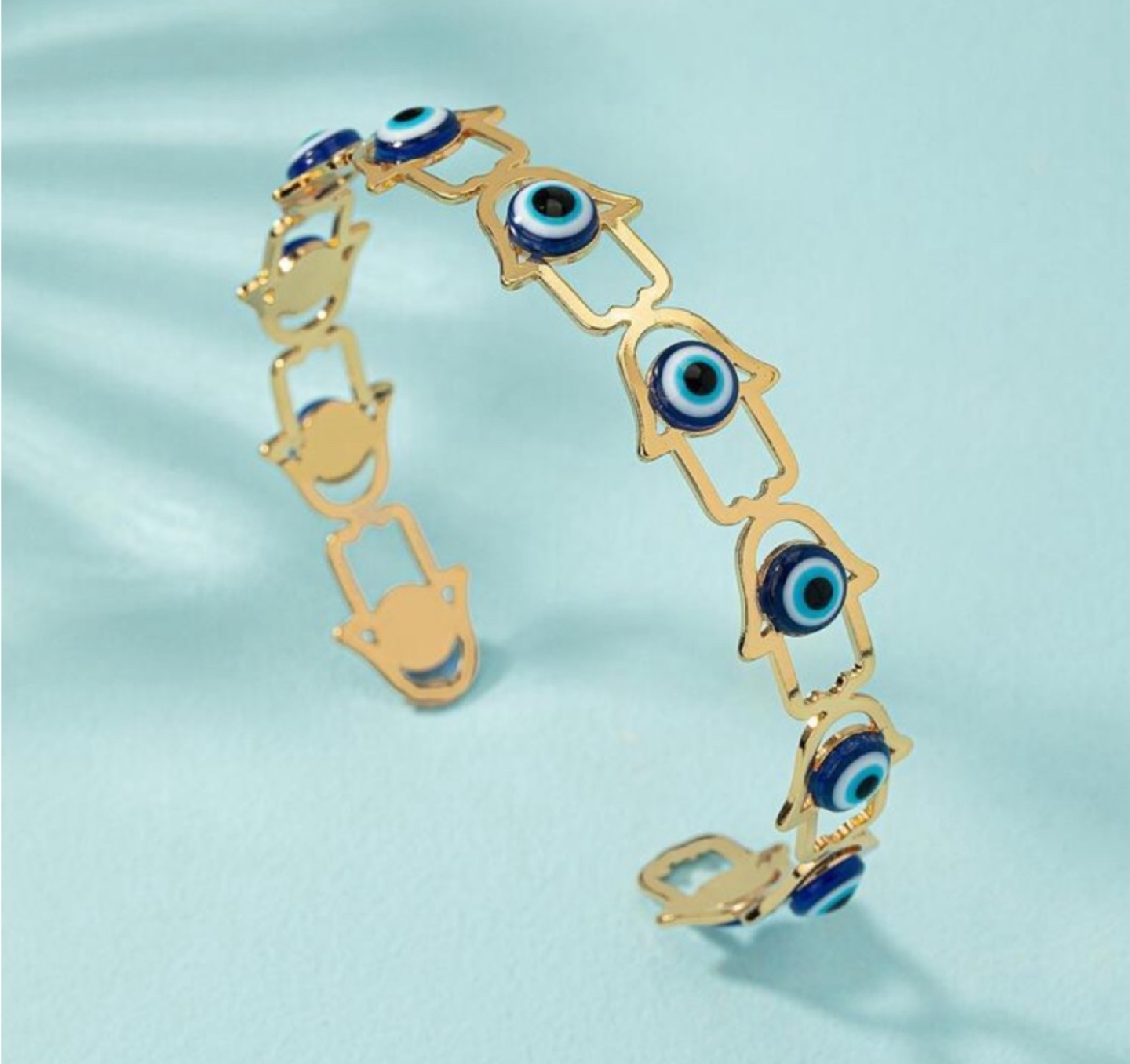 Evil eye hamsa arm cuff - photo 2