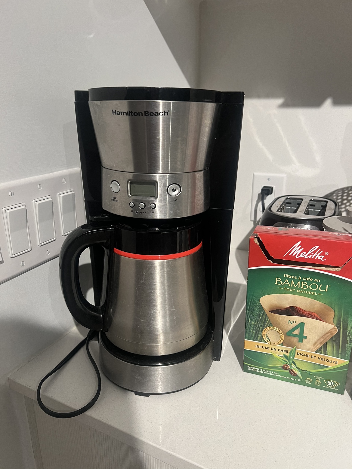 Hamilton Beach coffee maker 10 cups programmable