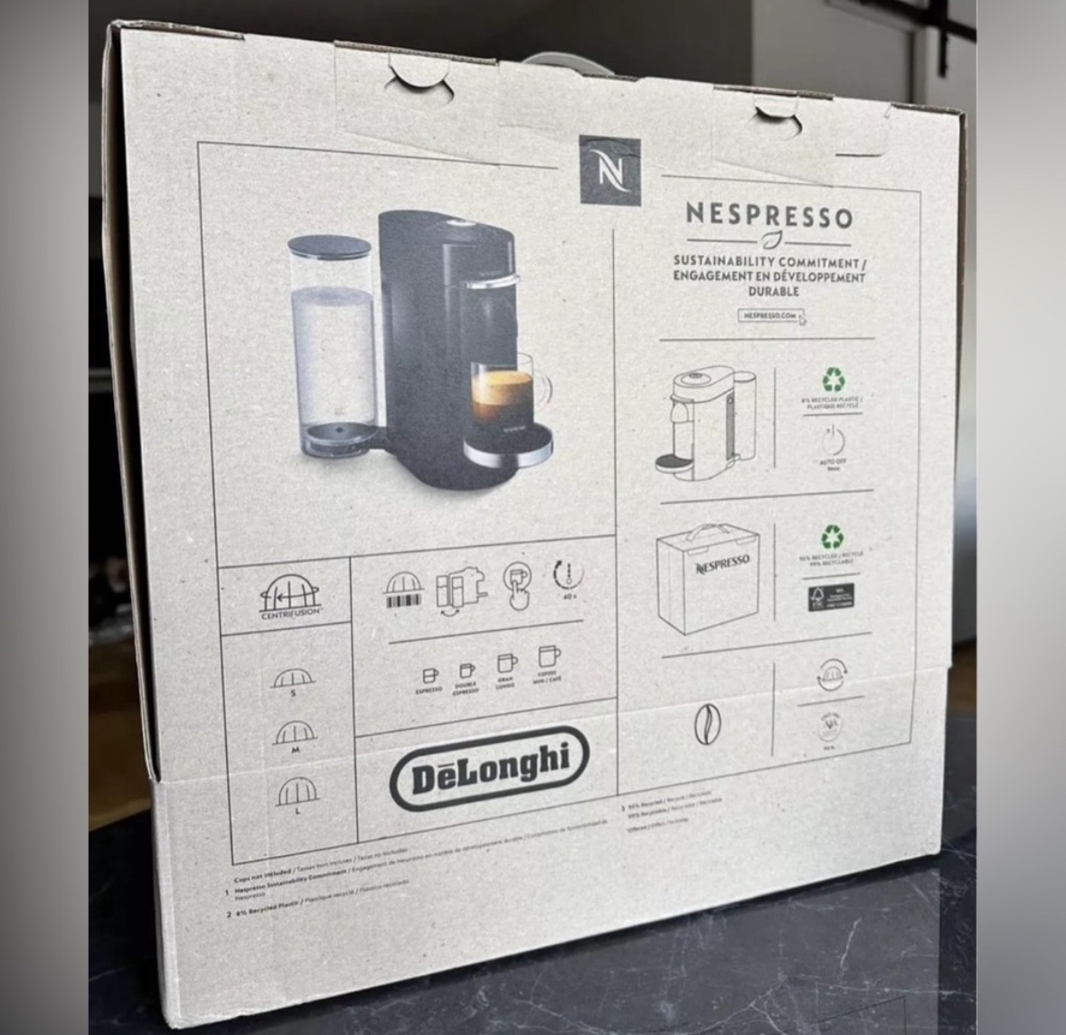 Nespresso VertuoPlus Coffee/Espresso Machine (Matte Black) - photo 3