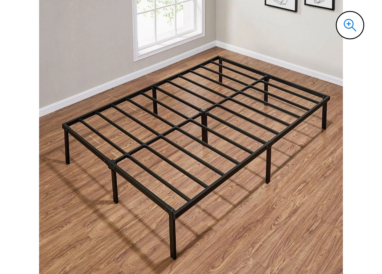 Queen metal frame with mattress