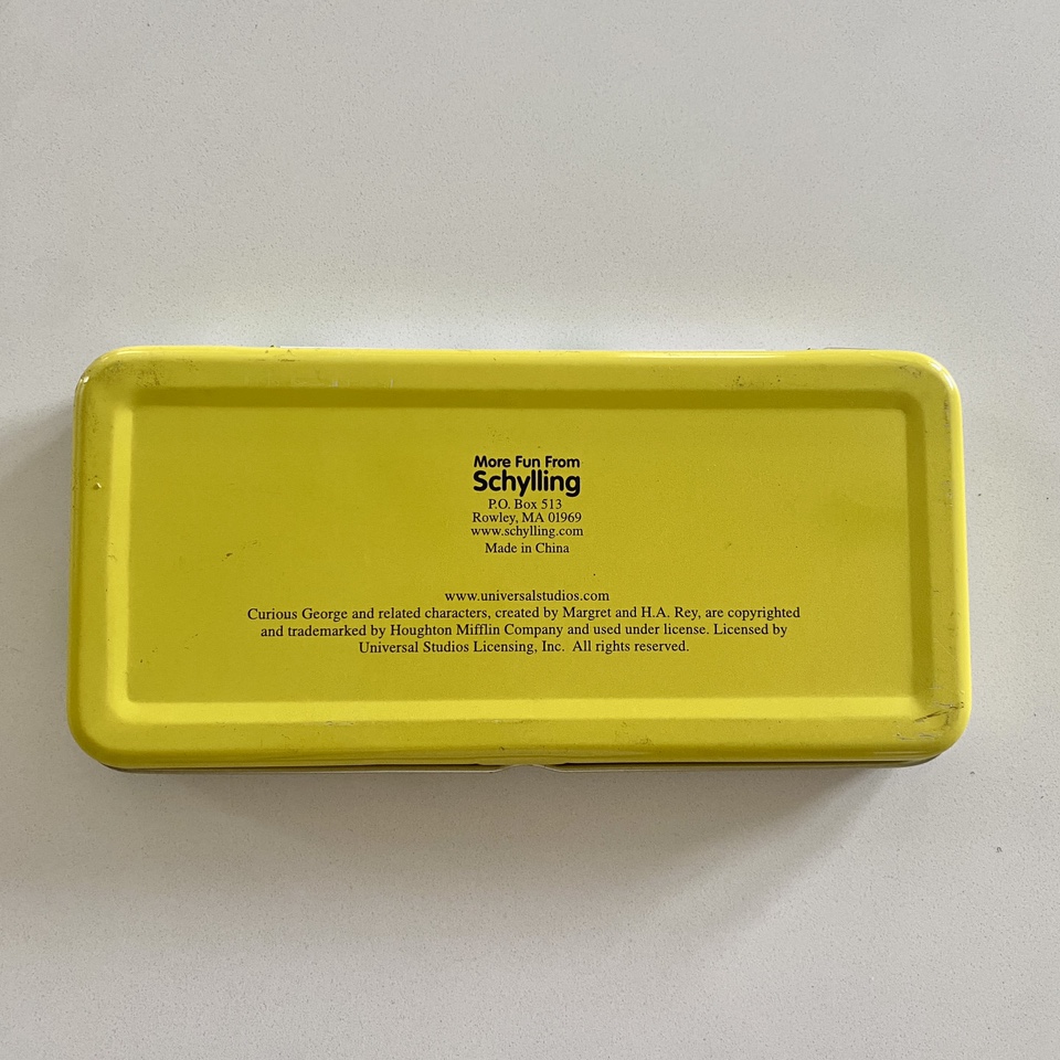 Schylling Curious George 1995 Pencil School Writing Case Vintage image indicator(2)