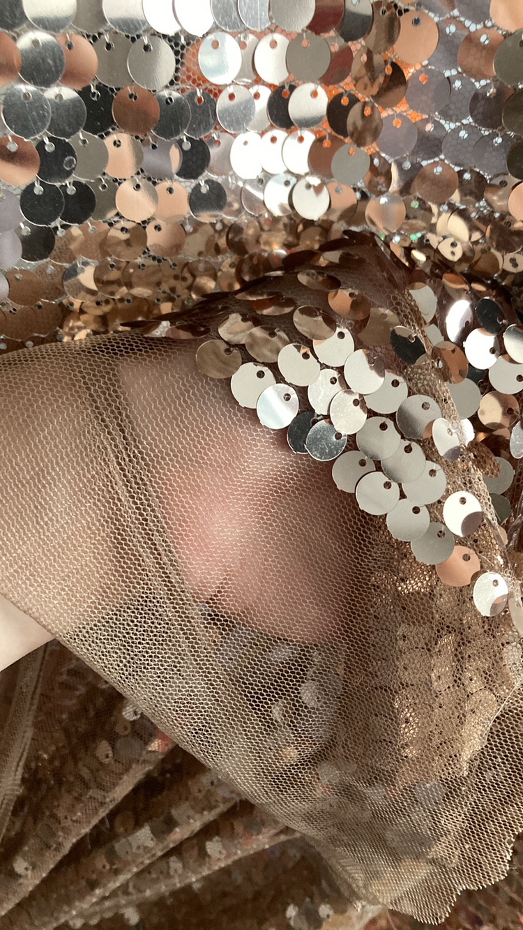 Sequin champagne/silver - photo 3
