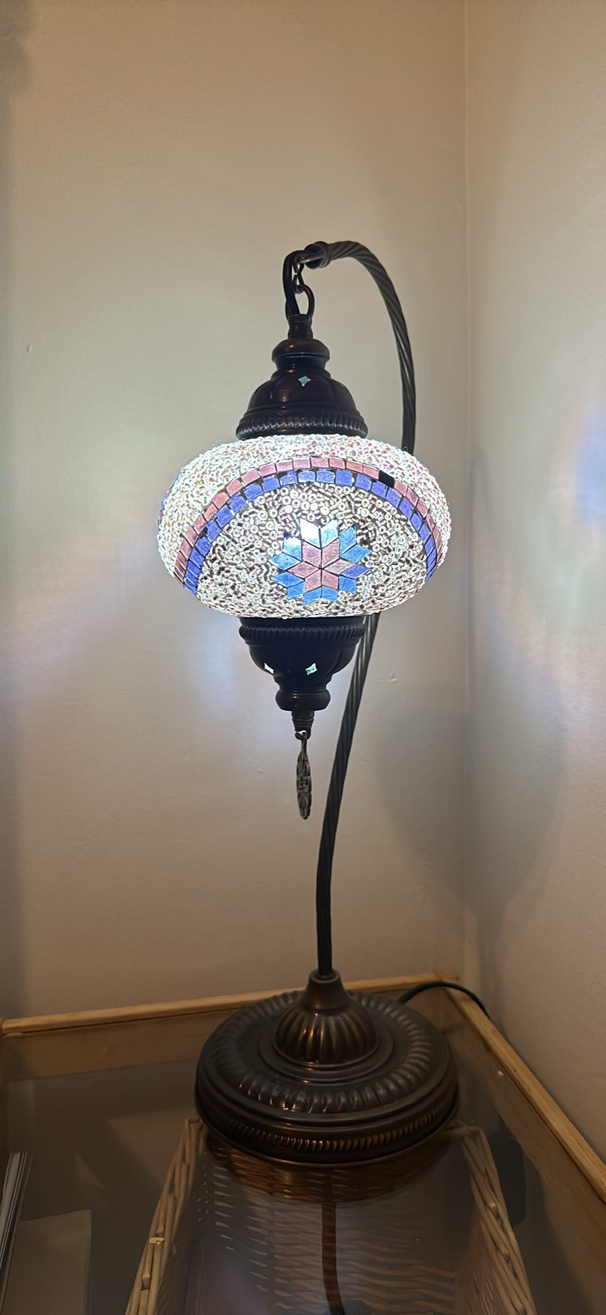 Purple Turkish Mosaic Lamp - photo 2